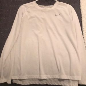 White Nike Running top